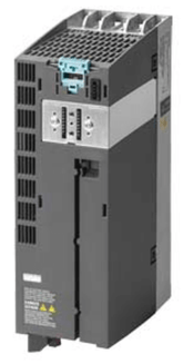 Siemens 6SL3210-1PE21-8AL0 SINAMICS Power Module PM240-2 with built-in filter and braking chopper, IP20 rating.